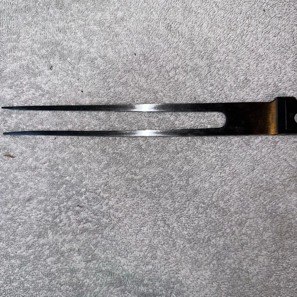Vintage Stainless Meat Serving 2 Prong Fork Made In Taiwan MCM Retro